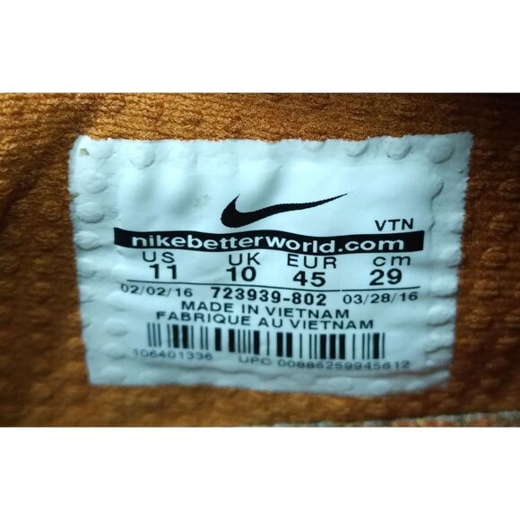 Nike Free Trainer 5.0 V6 Texas Longhorns Sneakers Men\'s Size‎ 11 Orange White main image 7